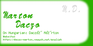 marton daczo business card